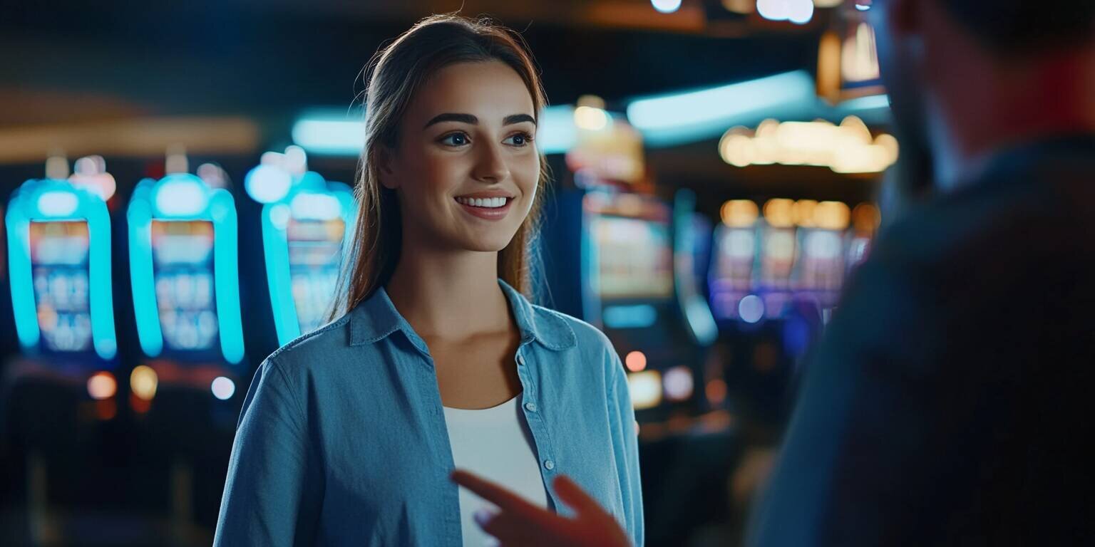 Young woman receiving customer support at RocketPlay9, Australia